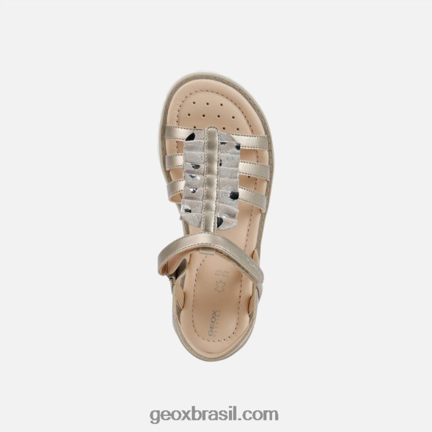 sandália starblush menina platina Geox 28TF8X1938