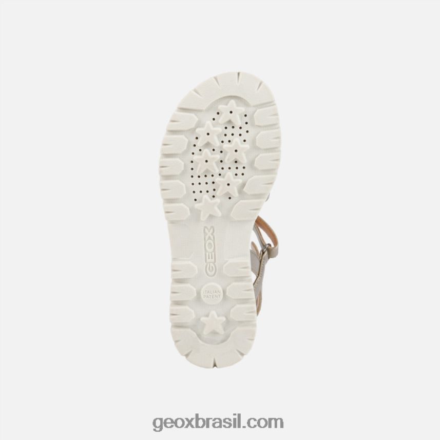 sandália starblush menina platina Geox 28TF8X1938