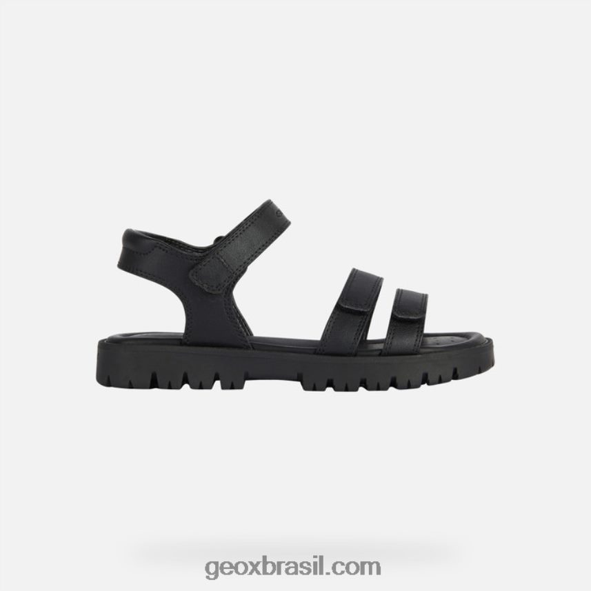 sandália starblush menina preto Geox 28TF8X1144