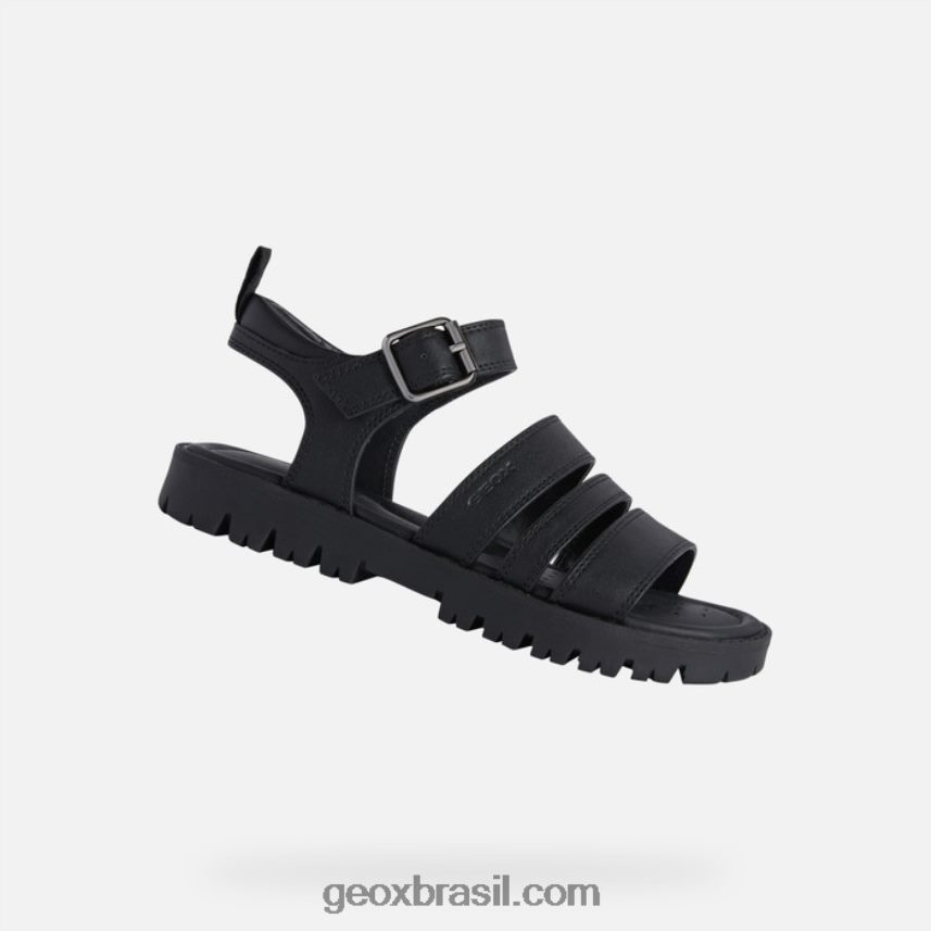 sandália starblush menina preto Geox 28TF8X1222