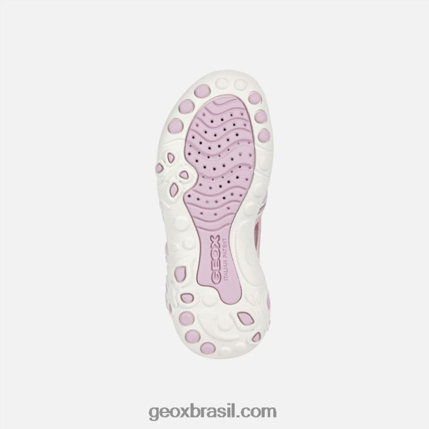 sandália whinberry menina branco/rosa Geox 28TF8X1883