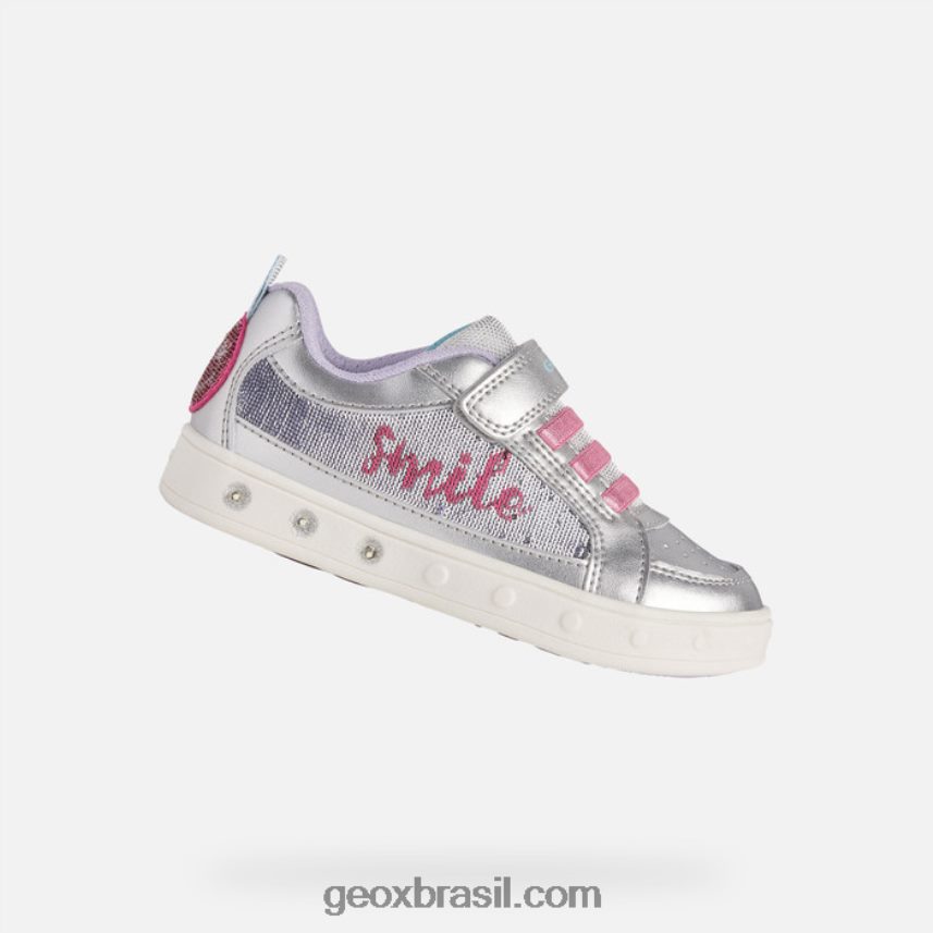 garota skylin prata/fúcsia Geox 28TF8X1220