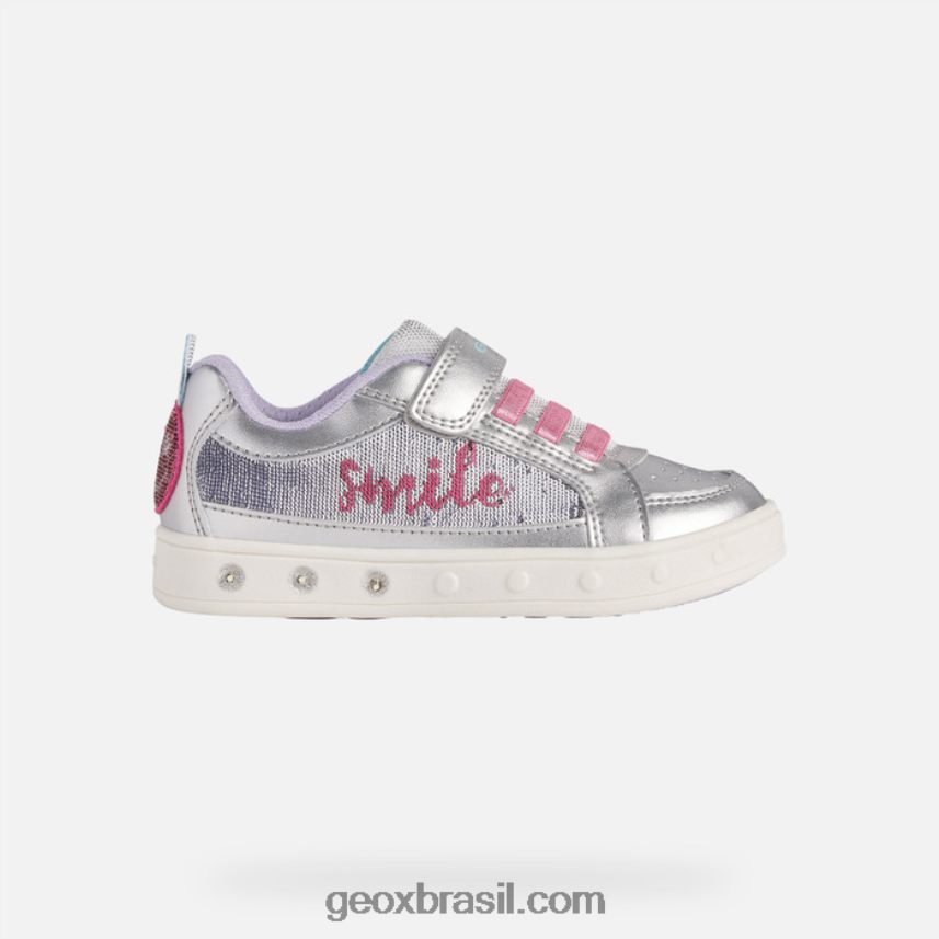 garota skylin prata/fúcsia Geox 28TF8X1220