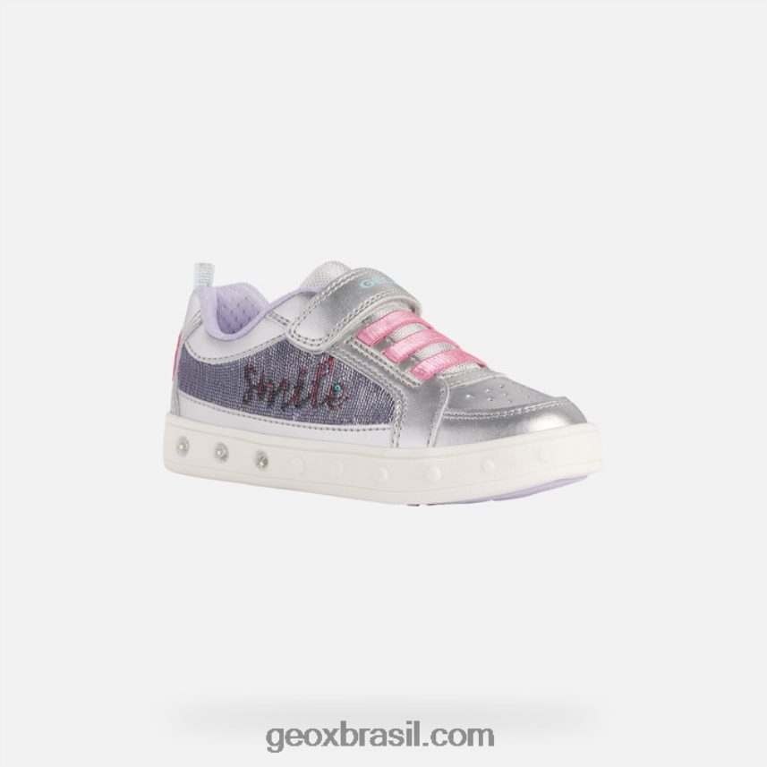 garota skylin prata/fúcsia Geox 28TF8X1220