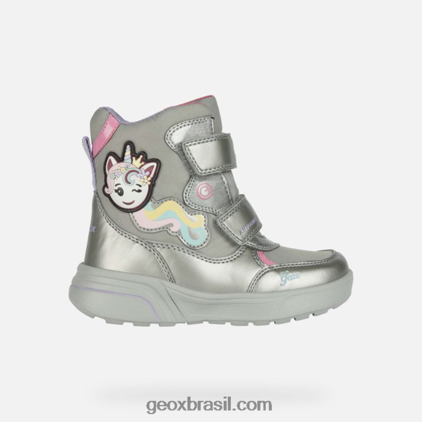 garota sveggen abx prata escura/fúcsia Geox 28TF8X1186