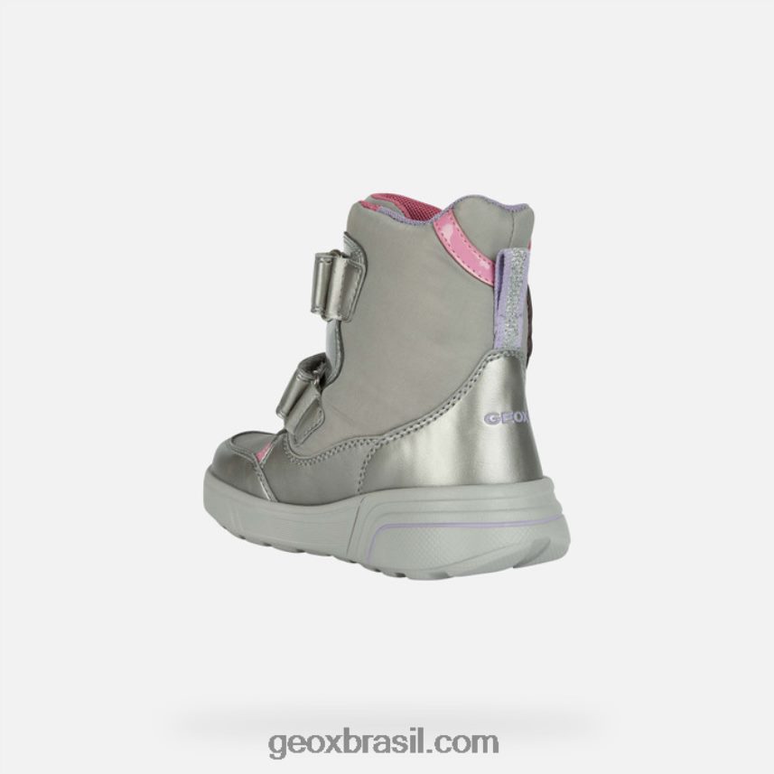 garota sveggen abx prata escura/fúcsia Geox 28TF8X1186