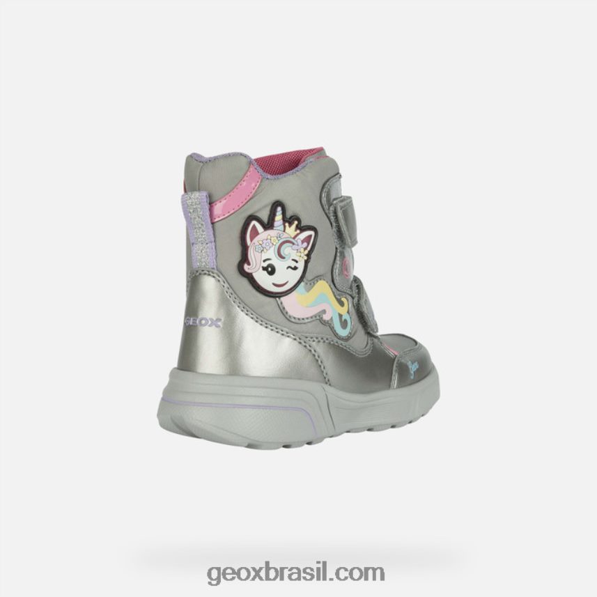 garota sveggen abx prata escura/fúcsia Geox 28TF8X1186