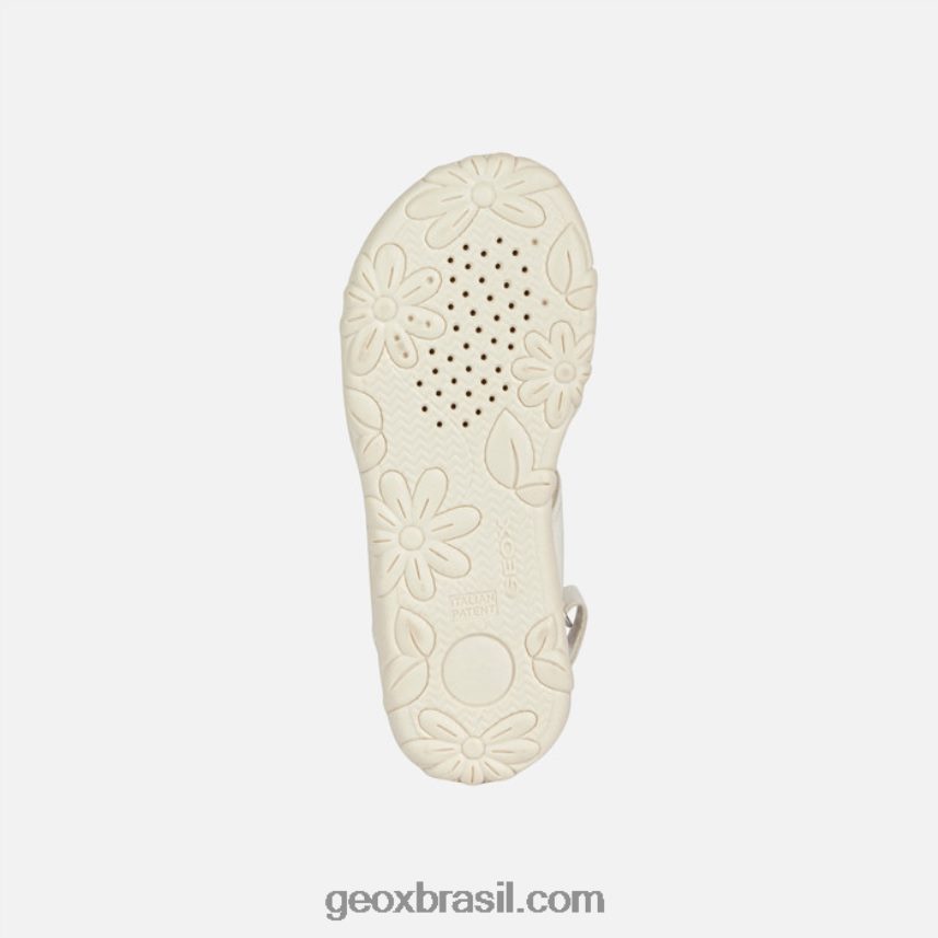 sandália haiti menina branco/vermelho Geox 28TF8X1880