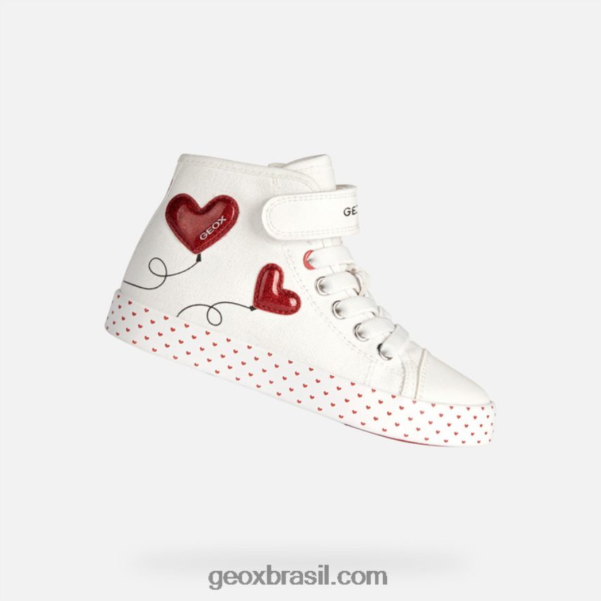 garota ciak branco/vermelho Geox 28TF8X1893