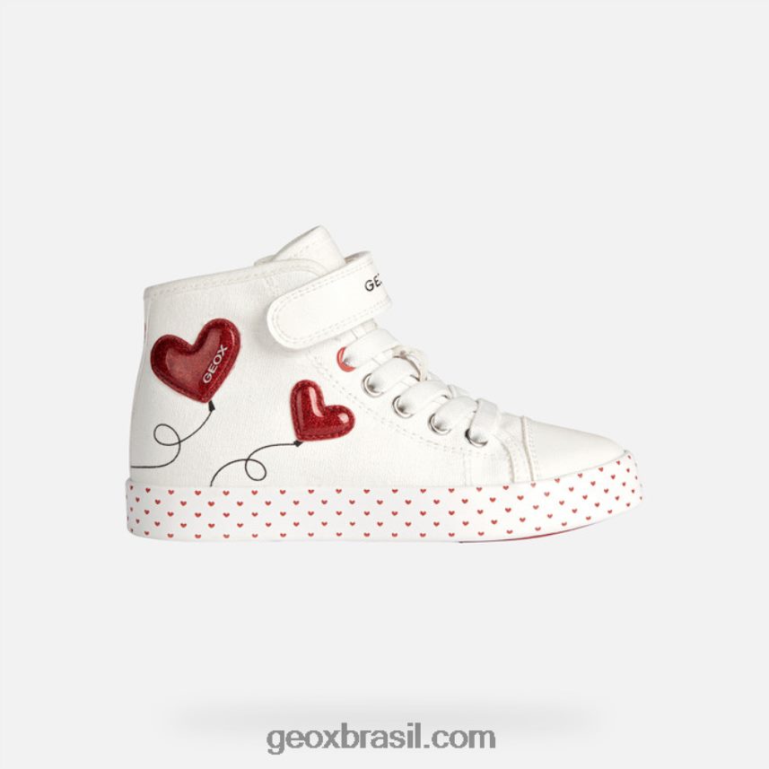 garota ciak branco/vermelho Geox 28TF8X1893