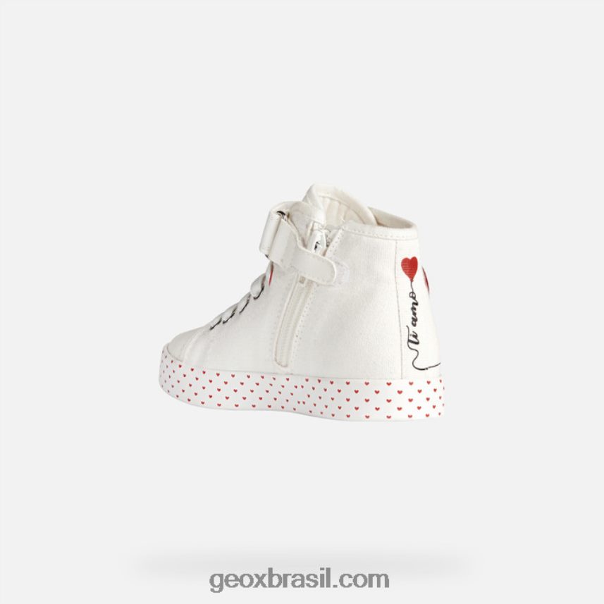garota ciak branco/vermelho Geox 28TF8X1893