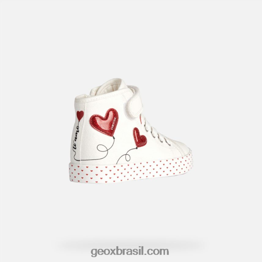 garota ciak branco/vermelho Geox 28TF8X1893