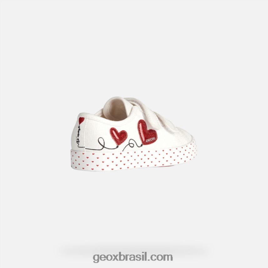 garota ciak branco/vermelho Geox 28TF8X1914