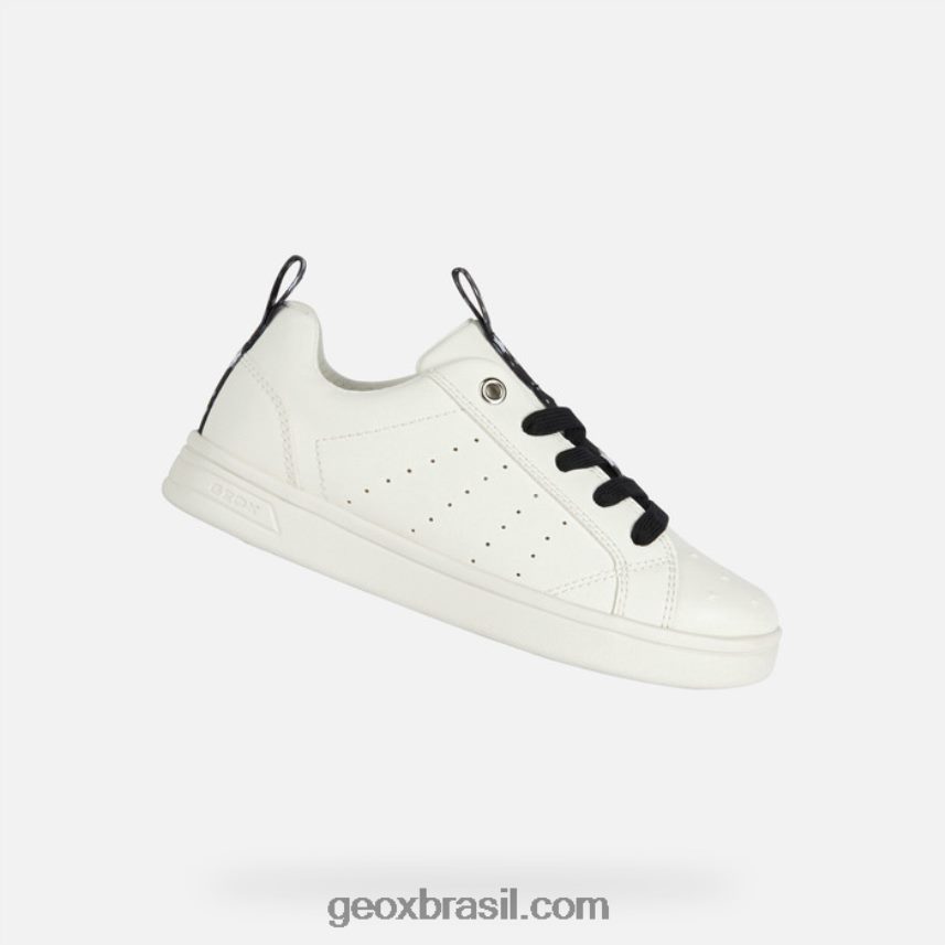 garota djrock Branco preto Geox 28TF8X1874