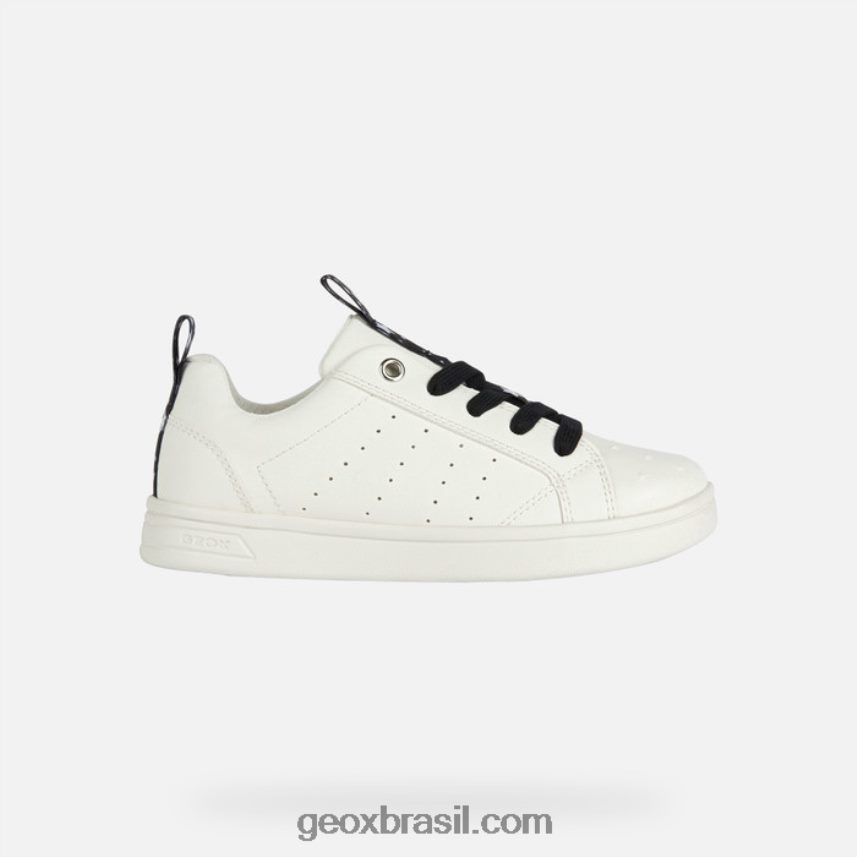 garota djrock Branco preto Geox 28TF8X1874