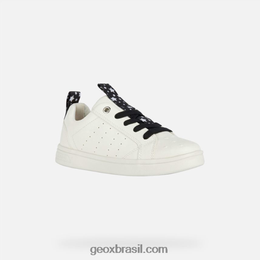 garota djrock Branco preto Geox 28TF8X1874