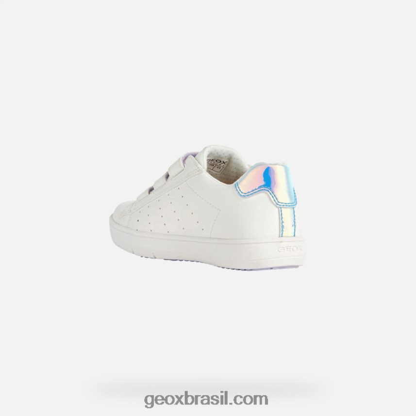 garota silenex branco/iridescente Geox 28TF8X1878