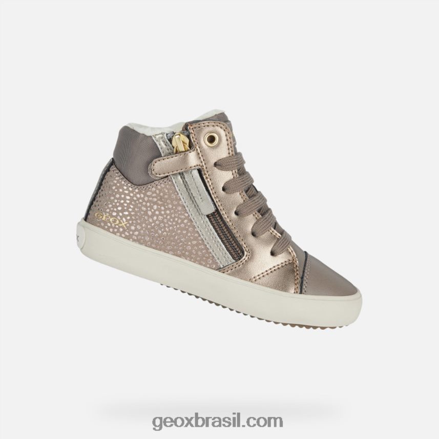 menina gisli cinza fumê/ouro claro Geox 28TF8X1126