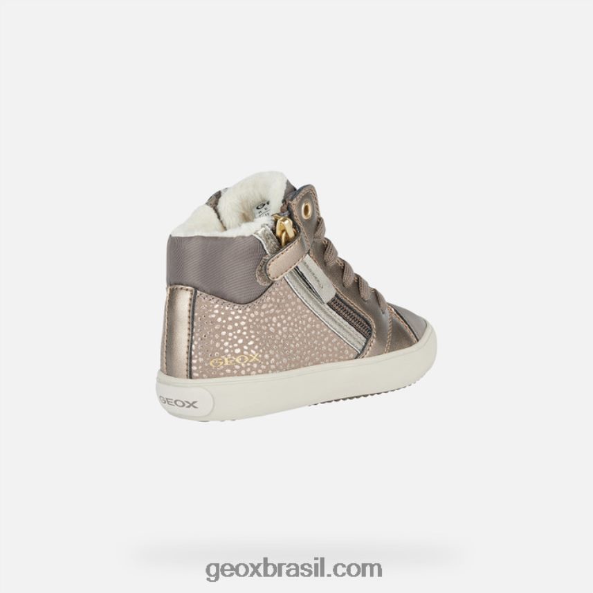 menina gisli cinza fumê/ouro claro Geox 28TF8X1126