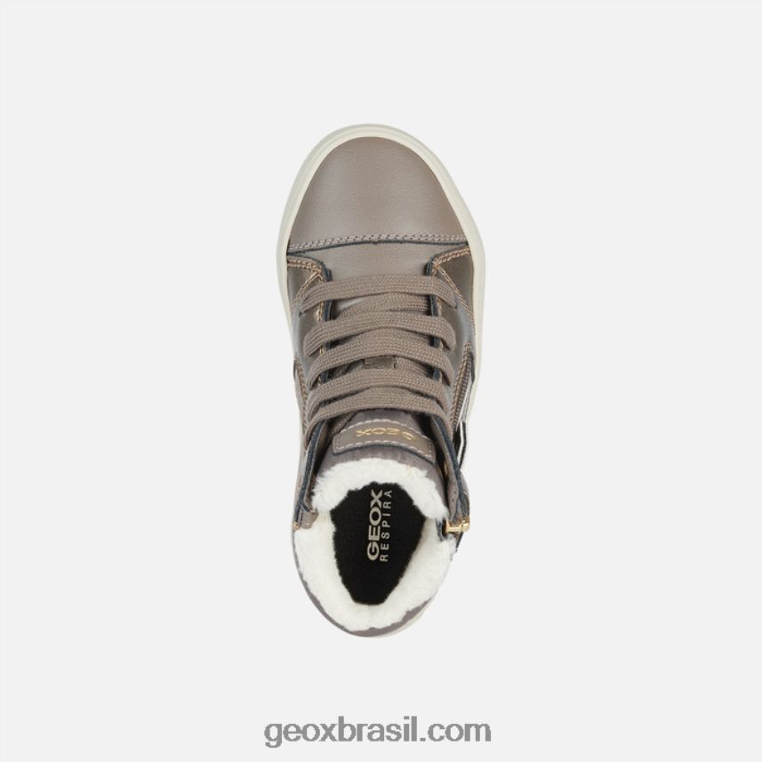 menina gisli cinza fumê/ouro claro Geox 28TF8X1126