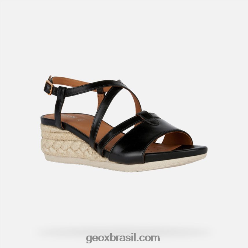ischia corda mulher preto Geox 28TF8X143