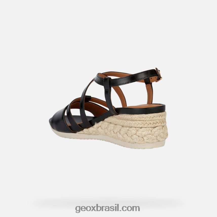 ischia corda mulher preto Geox 28TF8X143
