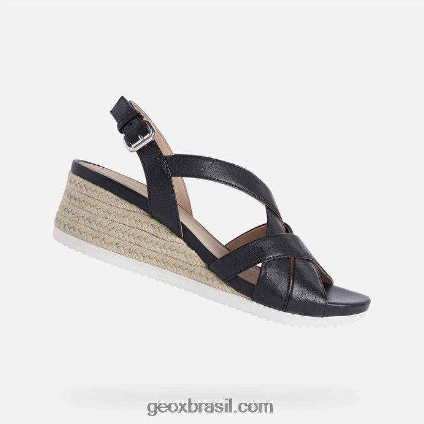 ischia corda mulher preto Geox 28TF8X454