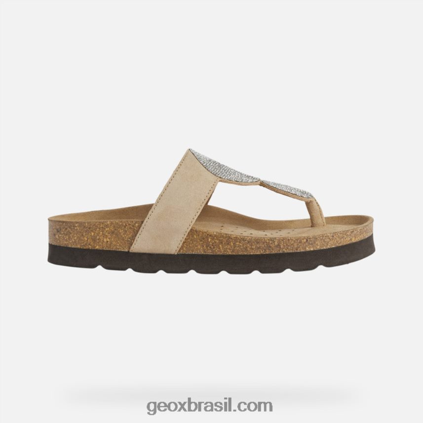 mulher alta de brionia taupe claro Geox 28TF8X379