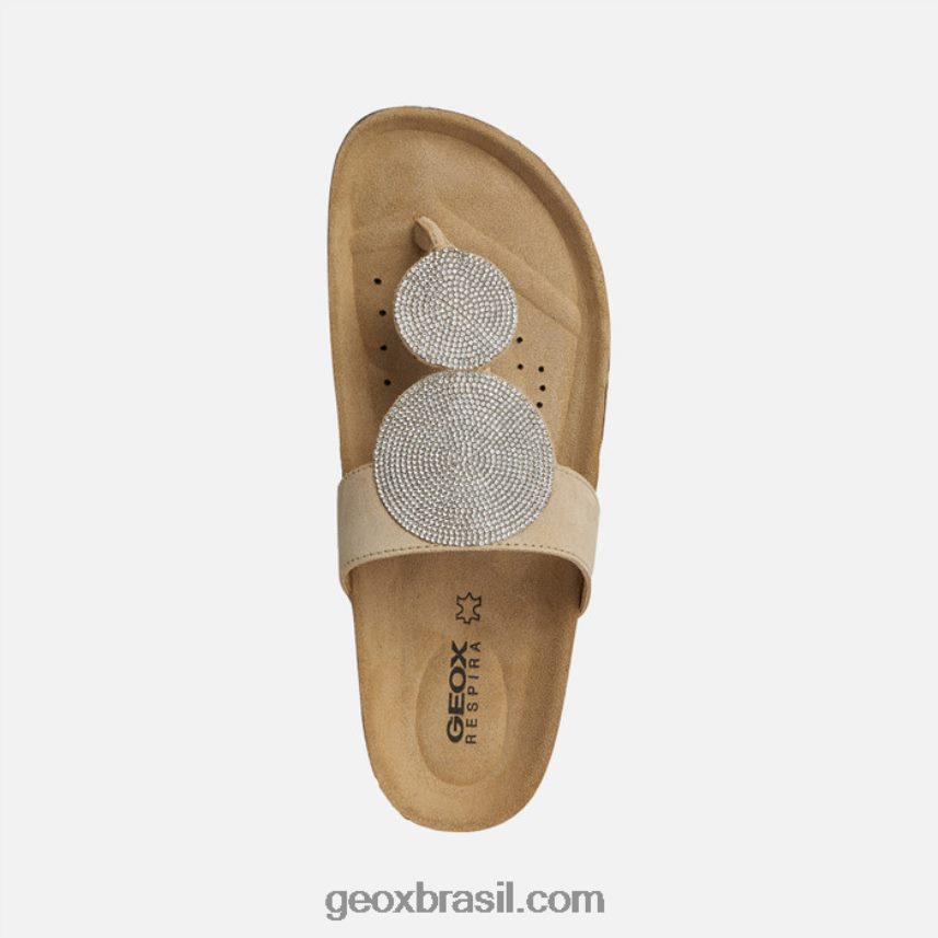 mulher alta de brionia taupe claro Geox 28TF8X379