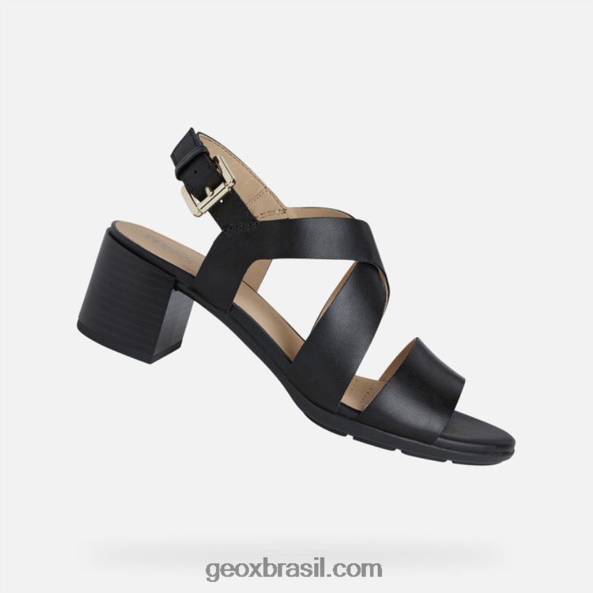 mulher de sandália média marykarmen preto Geox 28TF8X588