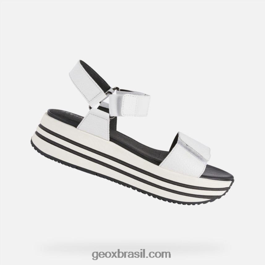 sandália kency mulher branco Geox 28TF8X354