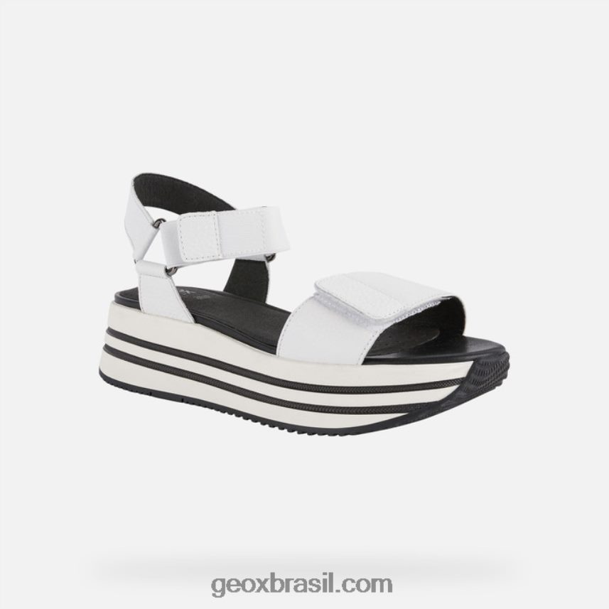 sandália kency mulher branco Geox 28TF8X354