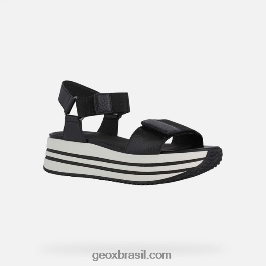 sandália kency mulher preto Geox 28TF8X355