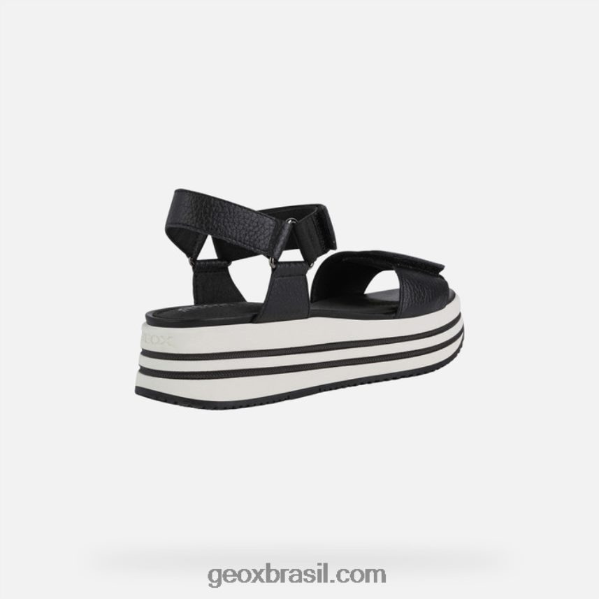 sandália kency mulher preto Geox 28TF8X355