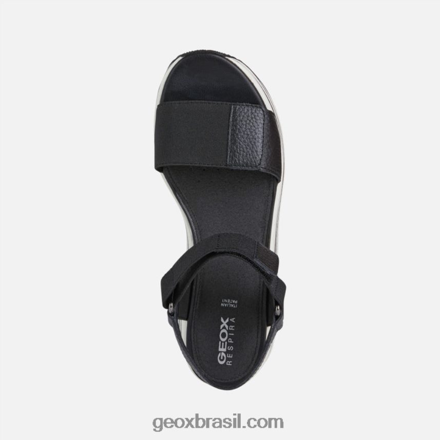 sandália kency mulher preto Geox 28TF8X355