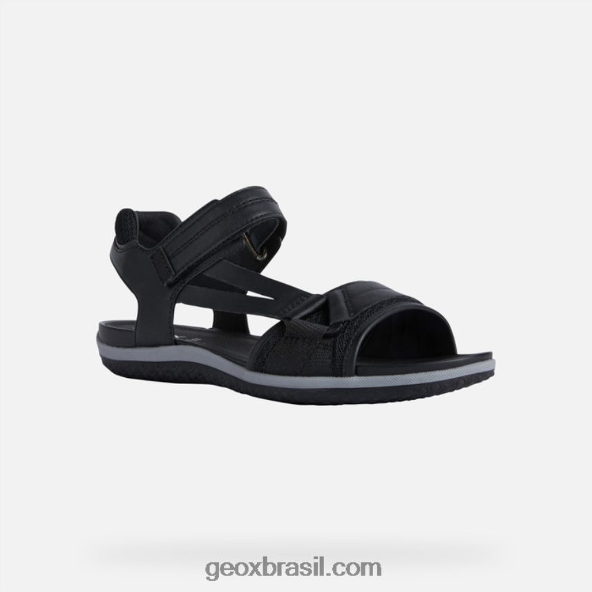 sandália vega mulher preto Geox 28TF8X458