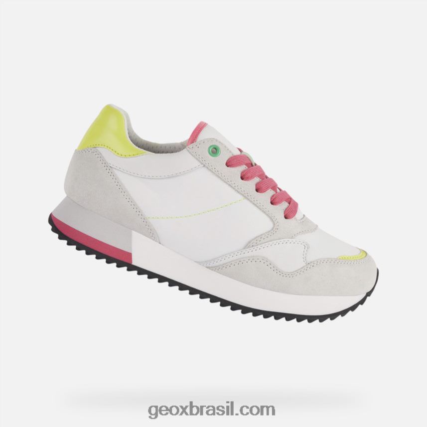 doralea mulher branco/fluo fúcsia Geox 28TF8X249