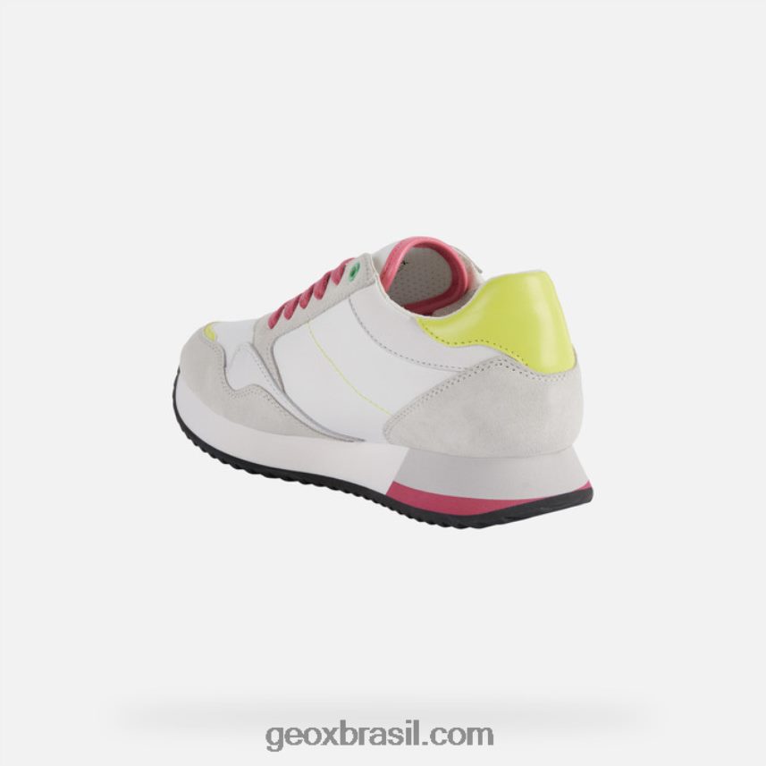 doralea mulher branco/fluo fúcsia Geox 28TF8X249