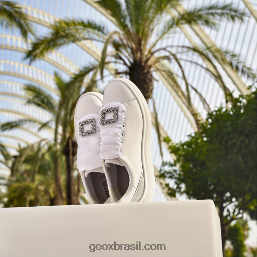 esférica ec4.1 mulher prata branca Geox 28TF8X267