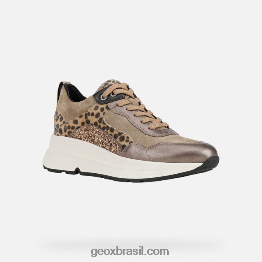 mulher backsie bege escuro/tabaco Geox 28TF8X608