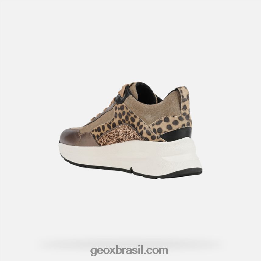 mulher backsie bege escuro/tabaco Geox 28TF8X608