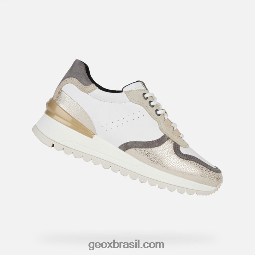 mulher desya branco/lt taupe Geox 28TF8X332