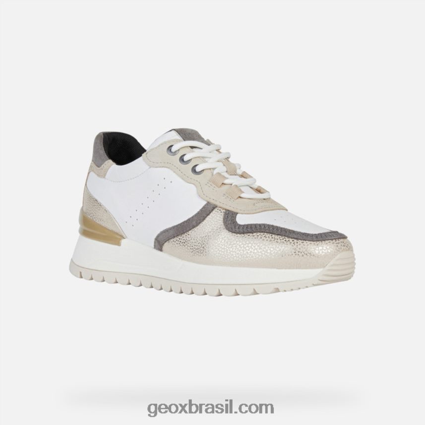 mulher desya branco/lt taupe Geox 28TF8X332