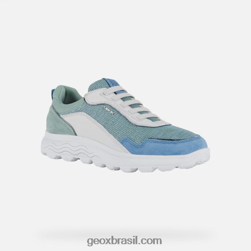 mulher esférica Branco Verde Geox 28TF8X18