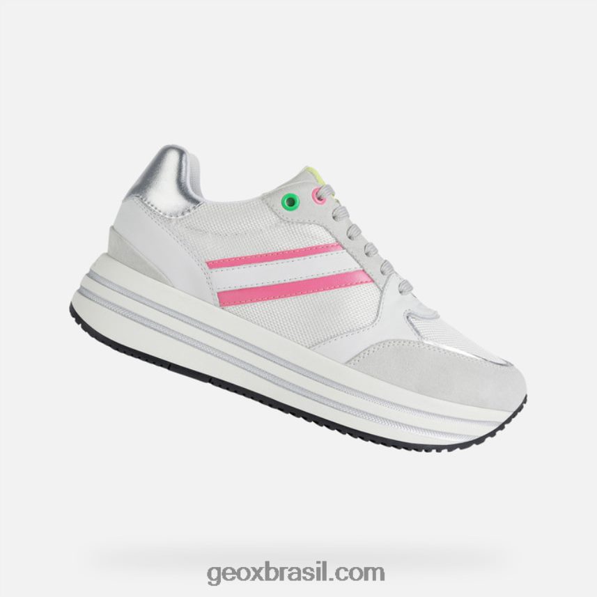 mulher kency branco/fluo fúcsia Geox 28TF8X398