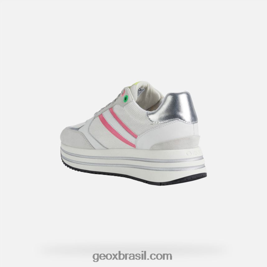 mulher kency branco/fluo fúcsia Geox 28TF8X398