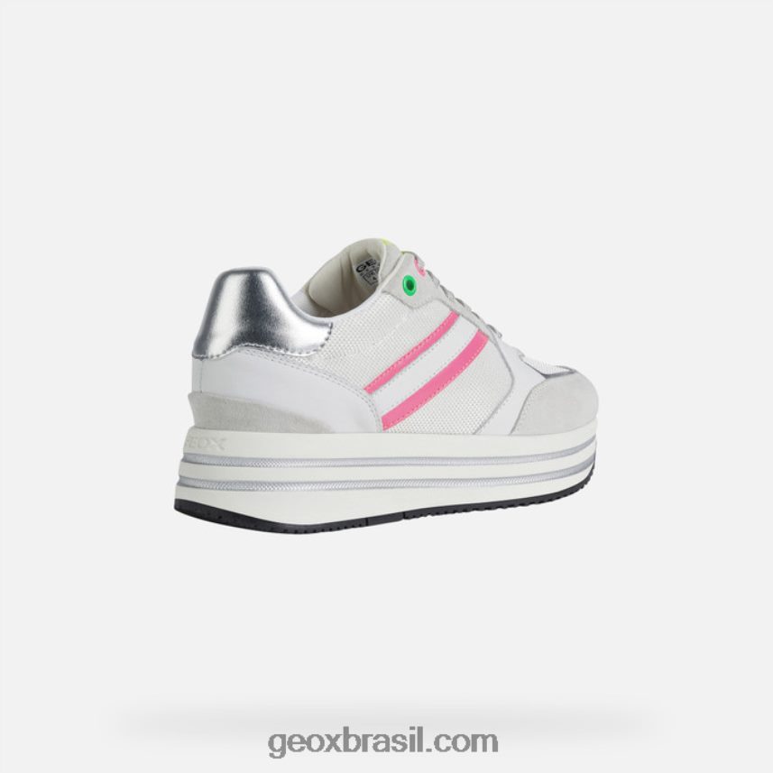 mulher kency branco/fluo fúcsia Geox 28TF8X398