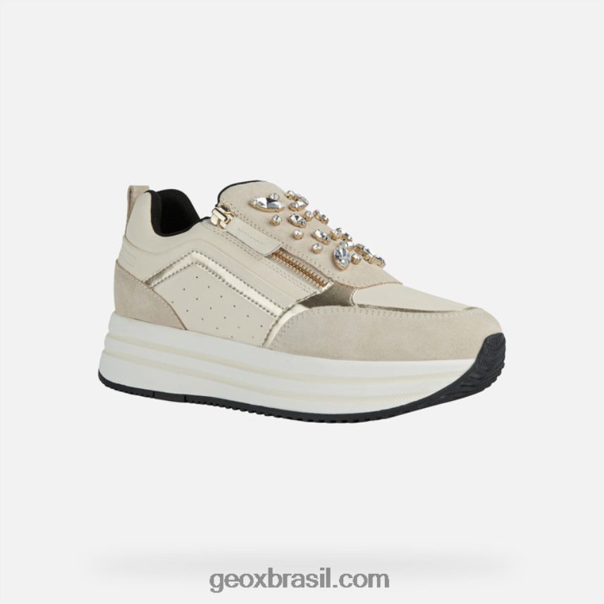 mulher kency taupe claro/creme Geox 28TF8X447