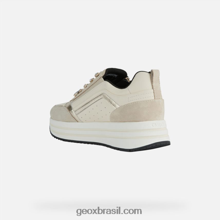 mulher kency taupe claro/creme Geox 28TF8X447