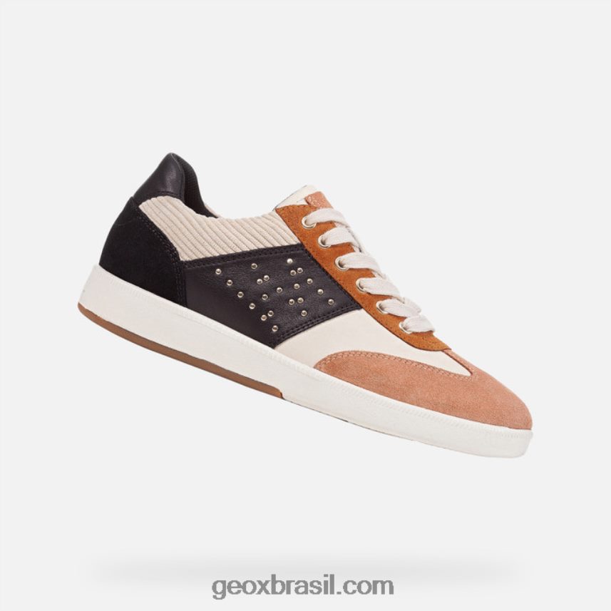 mulher meleda creme/preto Geox 28TF8X314